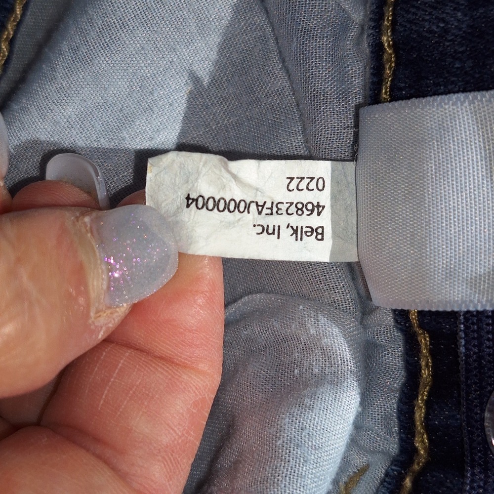 Y2K Denim Jeans Minimalist Denim True Craft 16 Tapered Jeans Dark Wash Blue - Picture 9 of 14